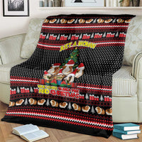 Guinea Pig Christmas Blanket with Santa Hats Tree and Festive Gift Pattern - Wonder Print Shop