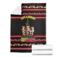 Guinea Pig Christmas Blanket with Santa Hats Tree and Festive Gift Pattern - Wonder Print Shop