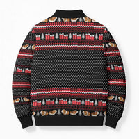 Guinea Pig Christmas Bomber Puffer Jacket with Santa Hats Tree and Festive Gift Pattern - Wonder Print Shop