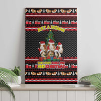 Guinea Pig Christmas Canvas Wall Art with Santa Hats Tree and Festive Gift Pattern - Wonder Print Shop