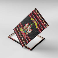 Guinea Pig Christmas Canvas Wall Art with Santa Hats Tree and Festive Gift Pattern - Wonder Print Shop