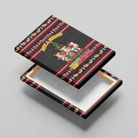 Guinea Pig Christmas Canvas Wall Art with Santa Hats Tree and Festive Gift Pattern - Wonder Print Shop