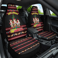Guinea Pig Christmas Car Seat Cover with Santa Hats Tree and Festive Gift Pattern - Wonder Print Shop
