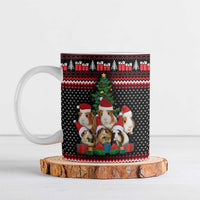 Guinea Pig Christmas Ceramic Mug with Santa Hats Tree and Festive Gift Pattern - Wonder Print Shop