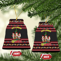 Guinea Pig Christmas Ceramic Ornament with Santa Hats Tree and Festive Gift Pattern - Wonder Print Shop