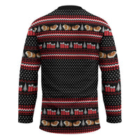 Guinea Pig Christmas Hockey Jersey with Santa Hats Tree and Festive Gift Pattern - Wonder Print Shop
