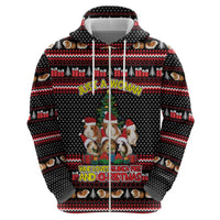Guinea Pig Christmas Hoodie with Santa Hats Tree and Festive Gift Pattern - Wonder Print Shop