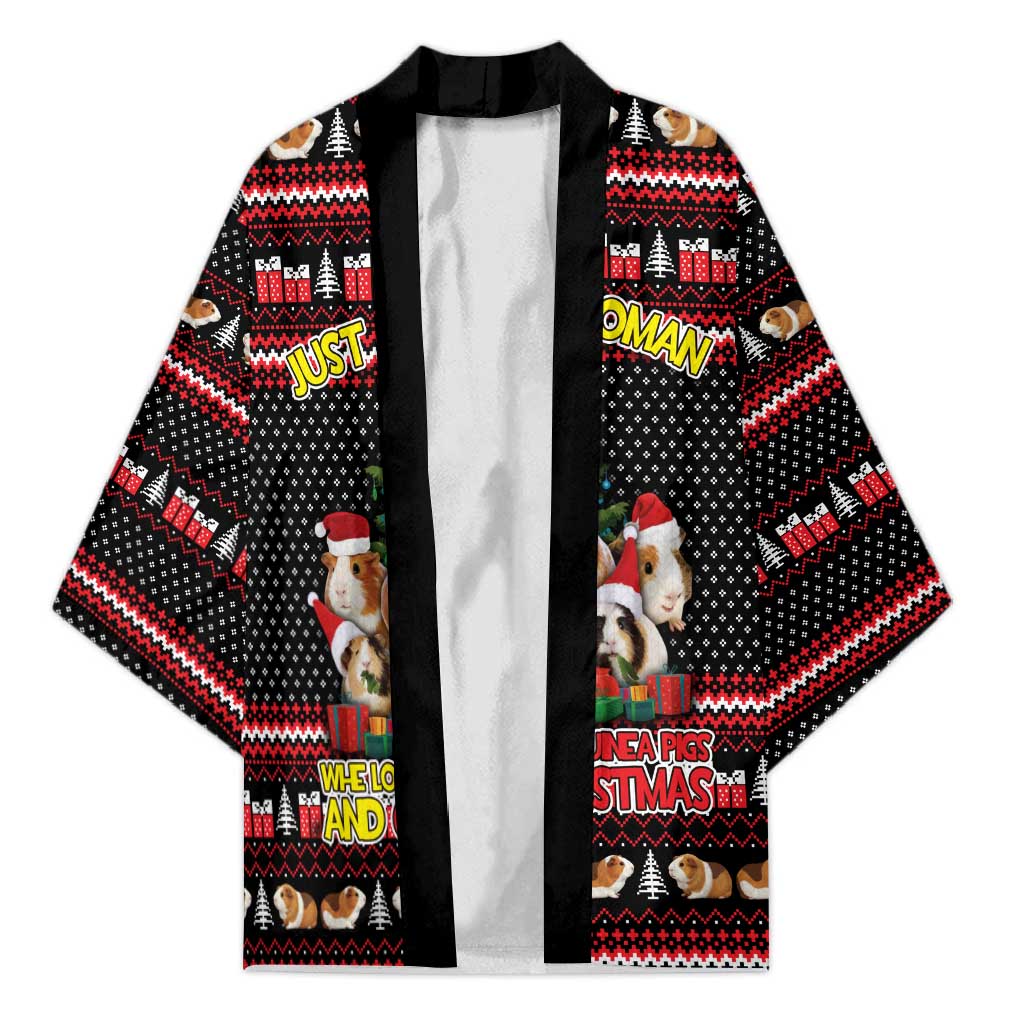Guinea Pig Christmas Kimono with Santa Hats Tree and Festive Gift Pattern - Wonder Print Shop