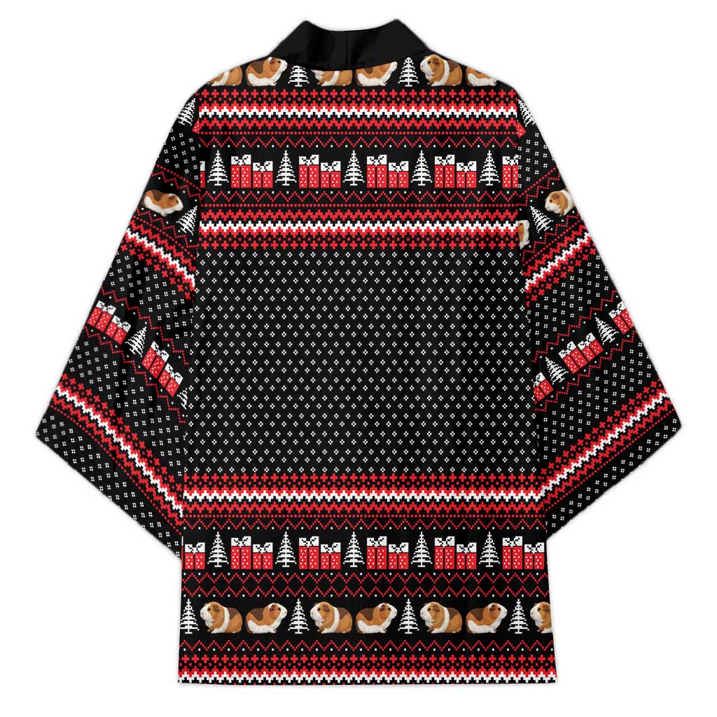 Guinea Pig Christmas Kimono with Santa Hats Tree and Festive Gift Pattern - Wonder Print Shop