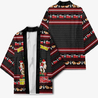 Guinea Pig Christmas Kimono with Santa Hats Tree and Festive Gift Pattern - Wonder Print Shop