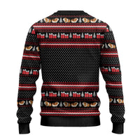 Guinea Pig Christmas Ugly Christmas Sweater with Santa Hats Tree and Festive Gift Pattern - Wonder Print Shop