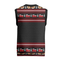 Guinea Pig Christmas Knitted V-Neck Vest with Santa Hats Tree and Festive Gift Pattern - Wonder Print Shop