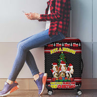 Guinea Pig Christmas Luggage Cover with Santa Hats Tree and Festive Gift Pattern - Wonder Print Shop