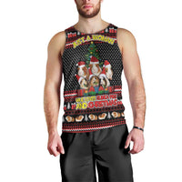 Guinea Pig Christmas Men Tank Top with Santa Hats Tree and Festive Gift Pattern - Wonder Print Shop