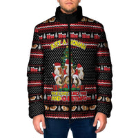 Guinea Pig Christmas Padded Jacket with Santa Hats Tree and Festive Gift Pattern - Wonder Print Shop