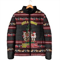 Guinea Pig Christmas Padded Jacket with Santa Hats Tree and Festive Gift Pattern - Wonder Print Shop