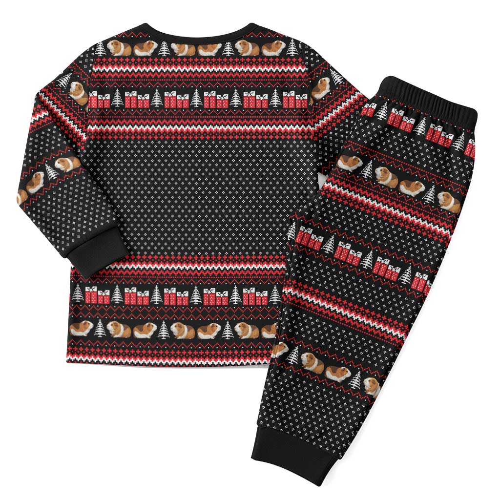Guinea Pig Christmas Pajama Set with Santa Hats Tree and Festive Gift Pattern - Wonder Print Shop