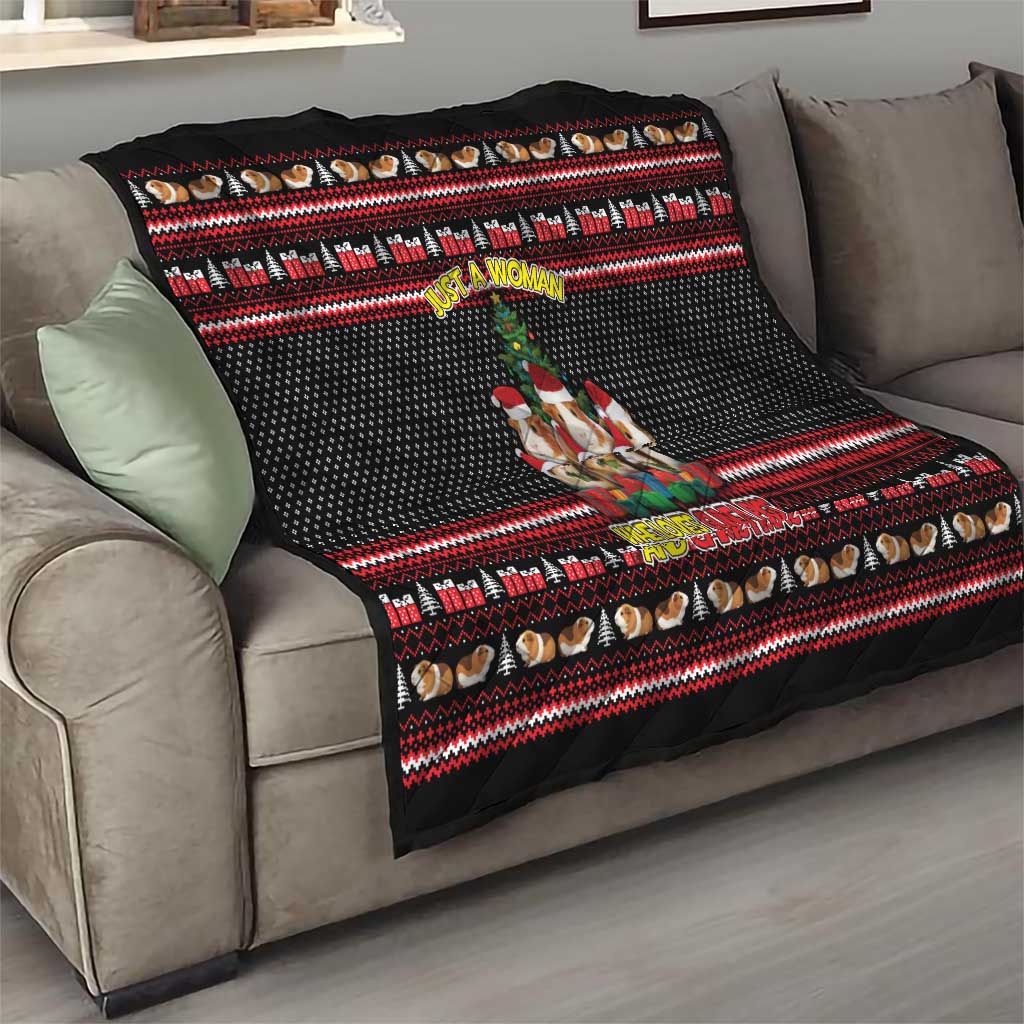 Guinea Pig Christmas Quilt with Santa Hats Tree and Festive Gift Pattern - Wonder Print Shop