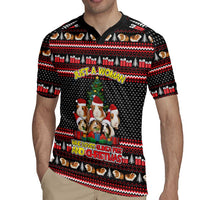 Guinea Pig Christmas Rugby Jersey with Santa Hats Tree and Festive Gift Pattern - Wonder Print Shop