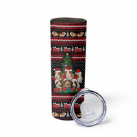Guinea Pig Christmas Skinny Tumbler with Santa Hats Tree and Festive Gift Pattern - Wonder Print Shop