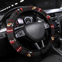 Guinea Pig Christmas Steering Wheel Cover with Santa Hats Tree and Festive Gift Pattern - Wonder Print Shop