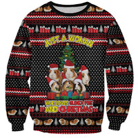 Guinea Pig Christmas Sweatshirt with Santa Hats Tree and Festive Gift Pattern - Wonder Print Shop