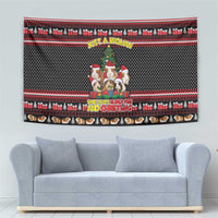 Guinea Pig Christmas Tapestry with Santa Hats Tree and Festive Gift Pattern - Wonder Print Shop