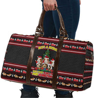 Guinea Pig Christmas Travel Bag with Santa Hats Tree and Festive Gift Pattern - Wonder Print Shop