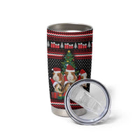 Guinea Pig Christmas Tumbler Cup with Santa Hats Tree and Festive Gift Pattern - Wonder Print Shop