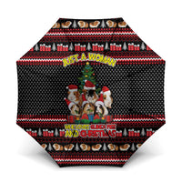 Guinea Pig Christmas Umbrella with Santa Hats Tree and Festive Gift Pattern - Wonder Print Shop