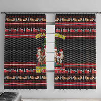 Guinea Pig Christmas Window Curtain with Santa Hats Tree and Festive Gift Pattern - Wonder Print Shop