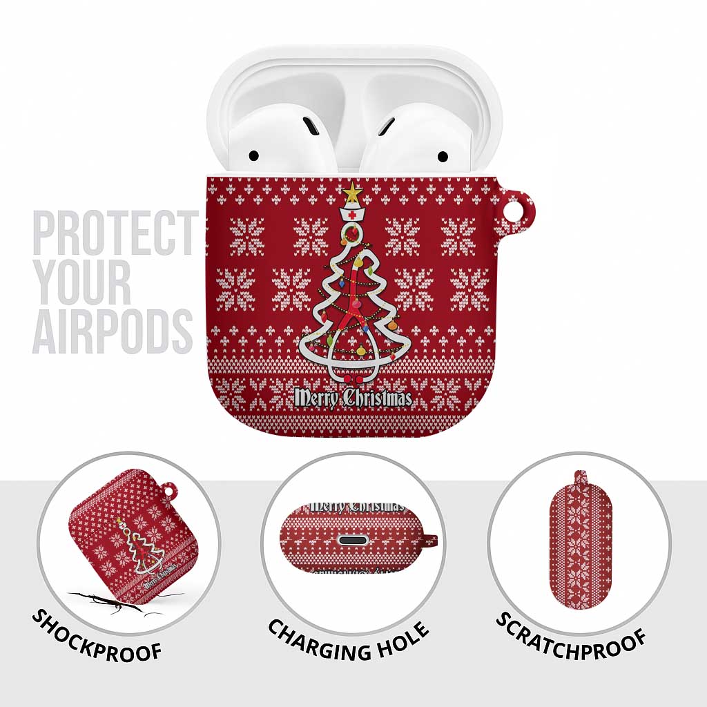 Nurse Merry Christmas Christmas AirPods Case Xmas Holiday Patterns - Wonder Print Shop