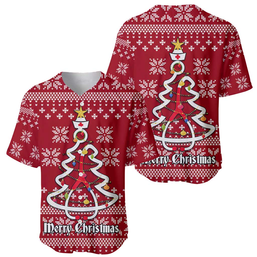 Nurse Merry Christmas Christmas Baseball Jersey Xmas Holiday Patterns - Wonder Print Shop