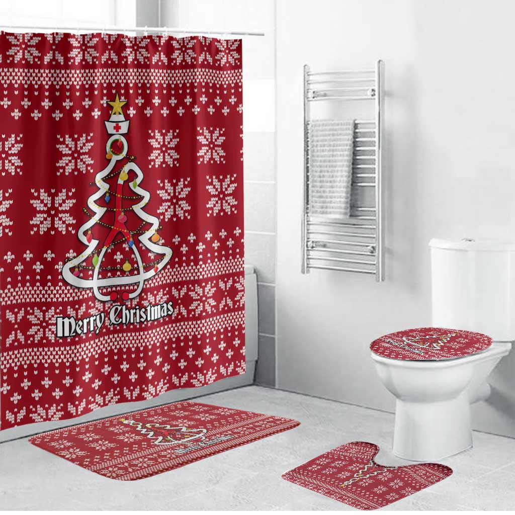 Nurse Merry Christmas Christmas Bathroom Set Xmas Holiday Patterns - Wonder Print Shop