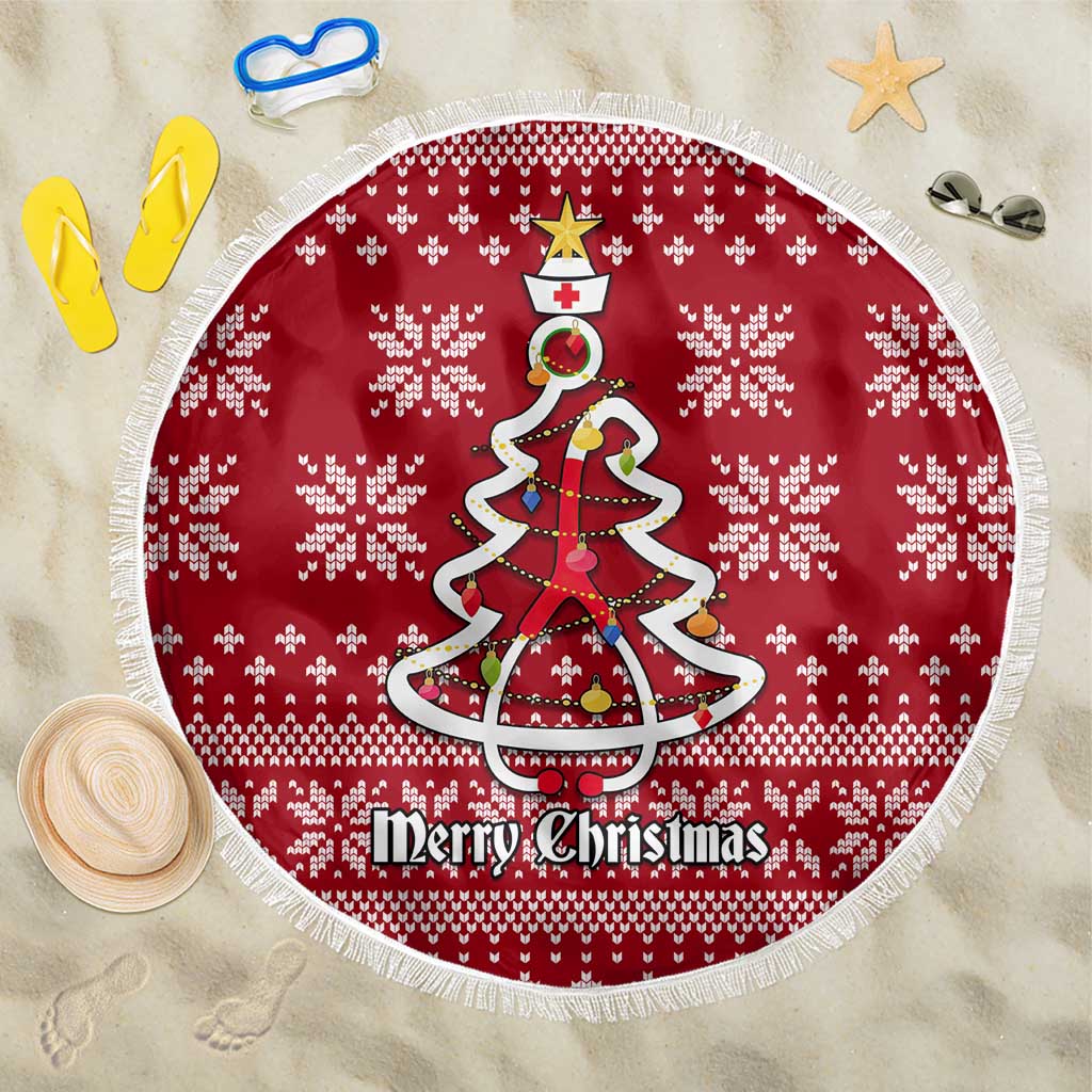 Nurse Merry Christmas Christmas Beach Blanket Xmas Holiday Patterns - Wonder Print Shop