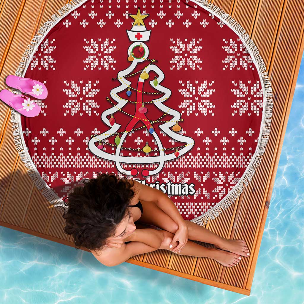 Nurse Merry Christmas Christmas Beach Blanket Xmas Holiday Patterns - Wonder Print Shop