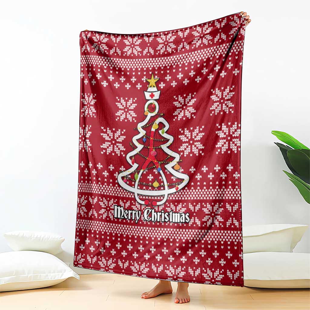 Nurse Merry Christmas Christmas Blanket Xmas Holiday Patterns - Wonder Print Shop