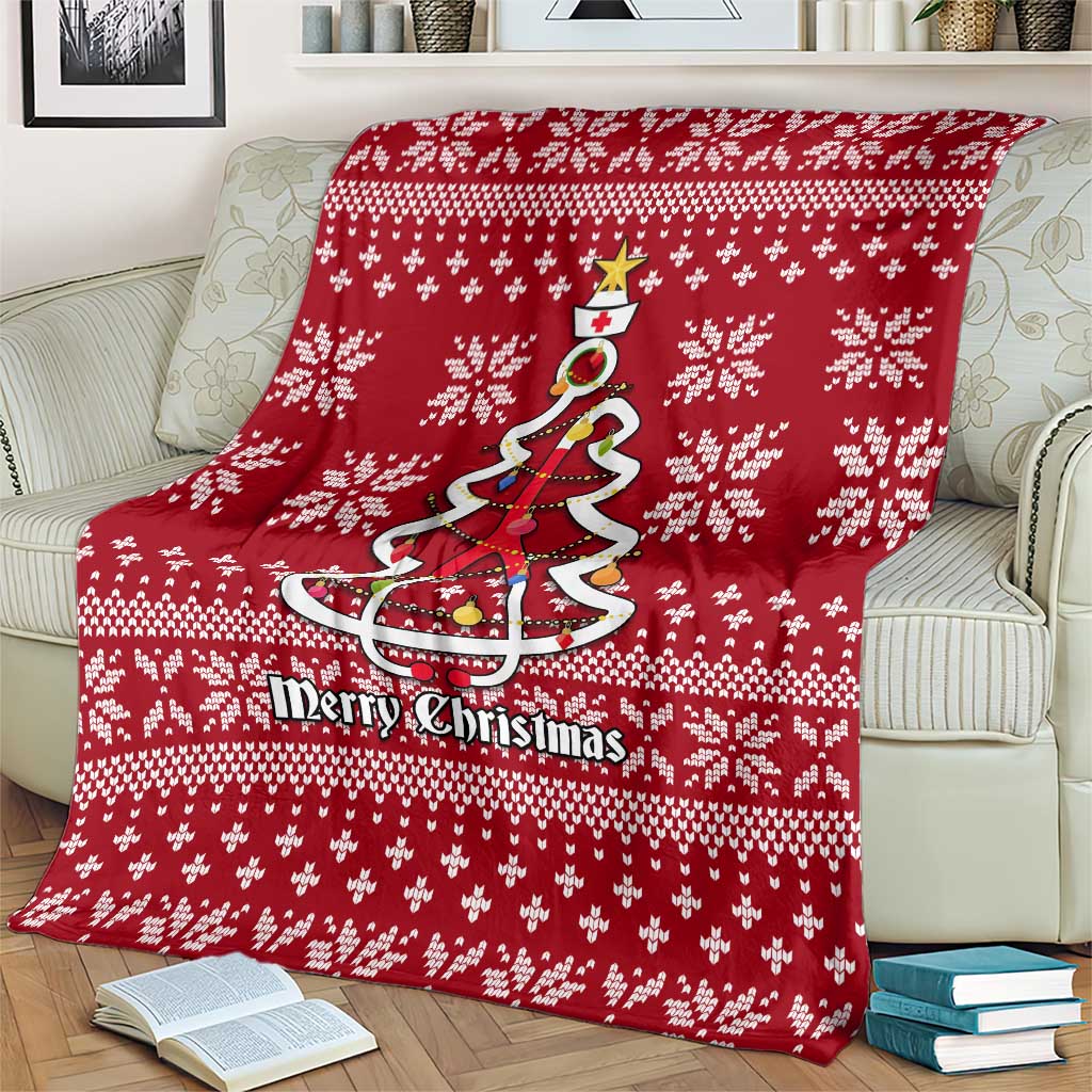 Nurse Merry Christmas Christmas Blanket Xmas Holiday Patterns - Wonder Print Shop