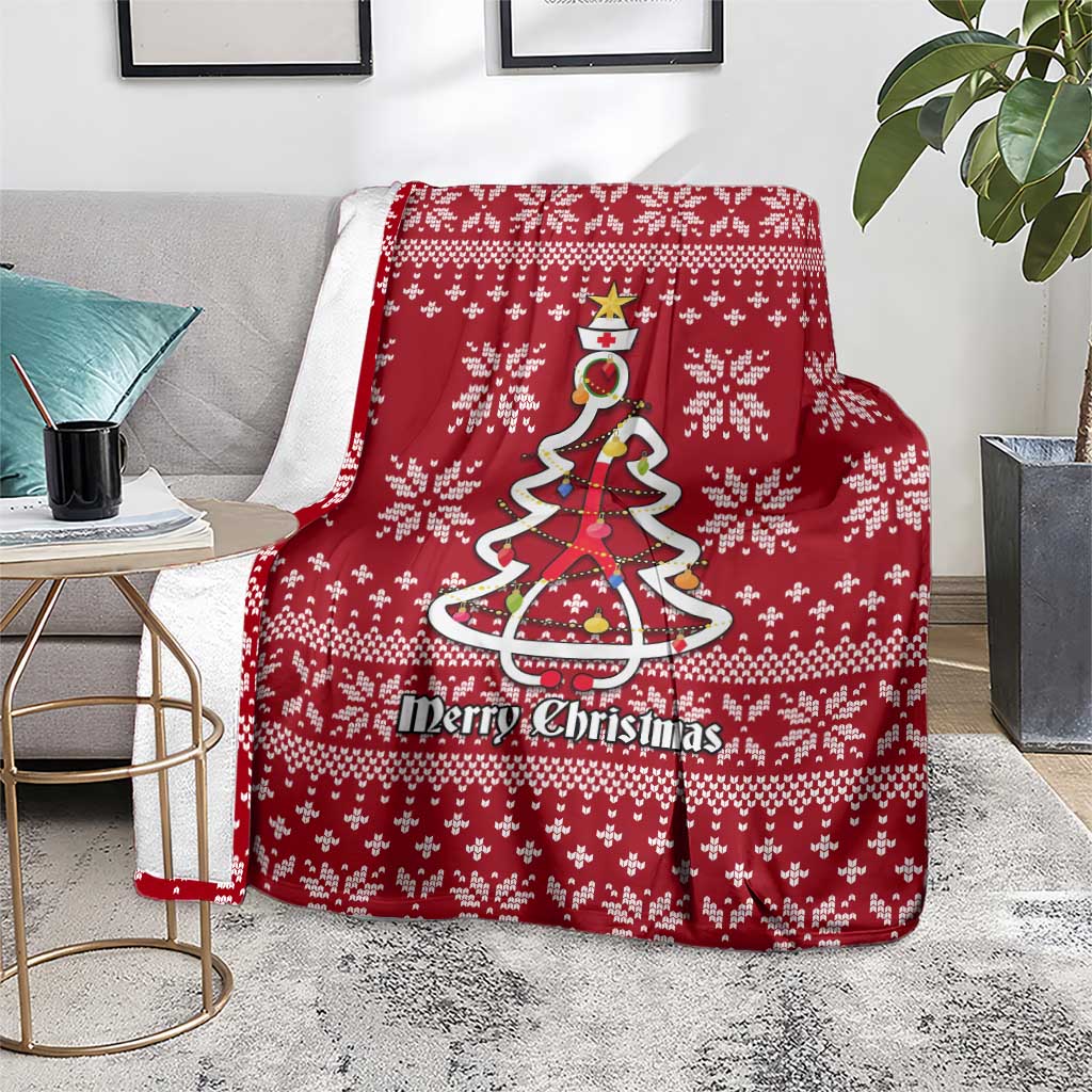 Nurse Merry Christmas Christmas Blanket Xmas Holiday Patterns - Wonder Print Shop