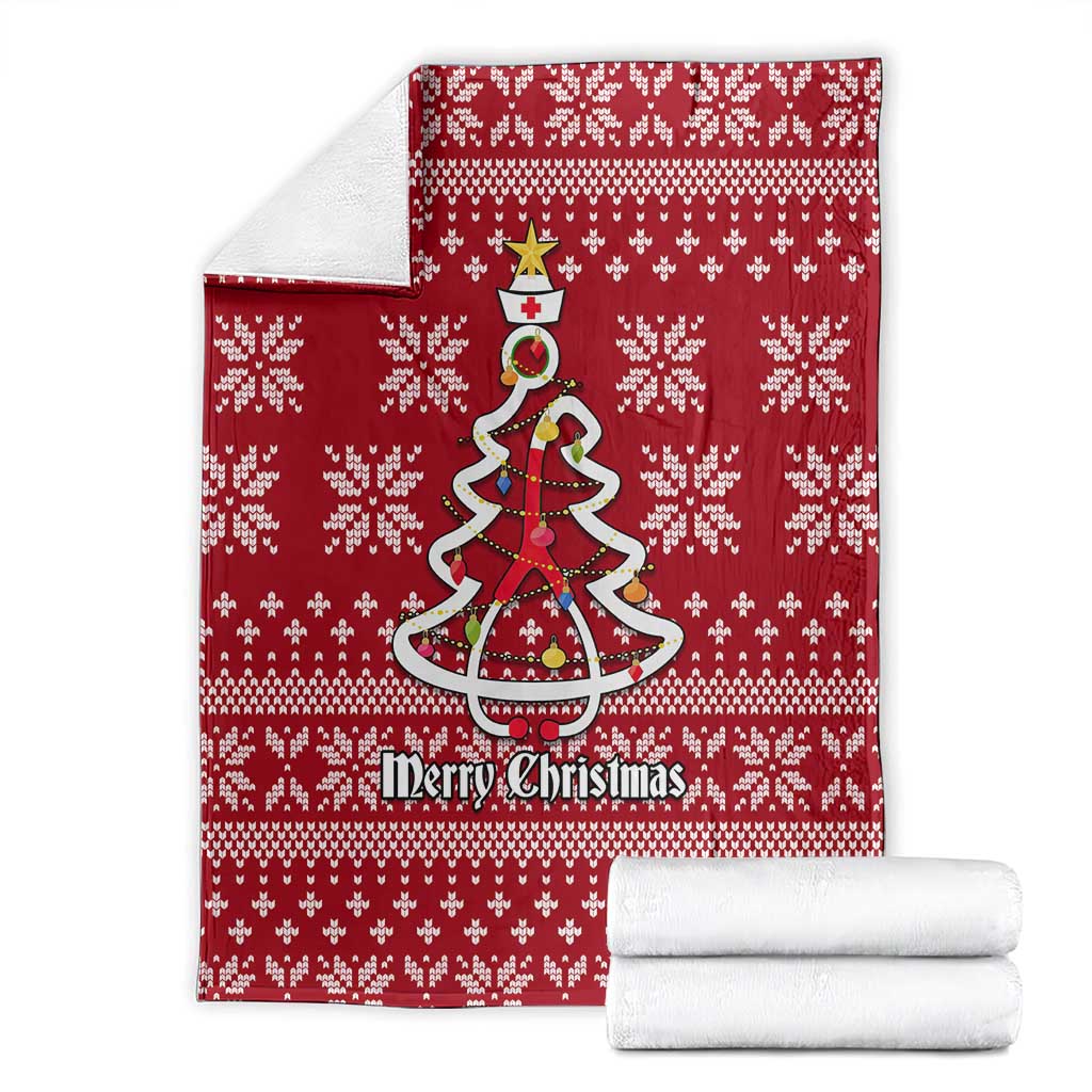 Nurse Merry Christmas Christmas Blanket Xmas Holiday Patterns - Wonder Print Shop