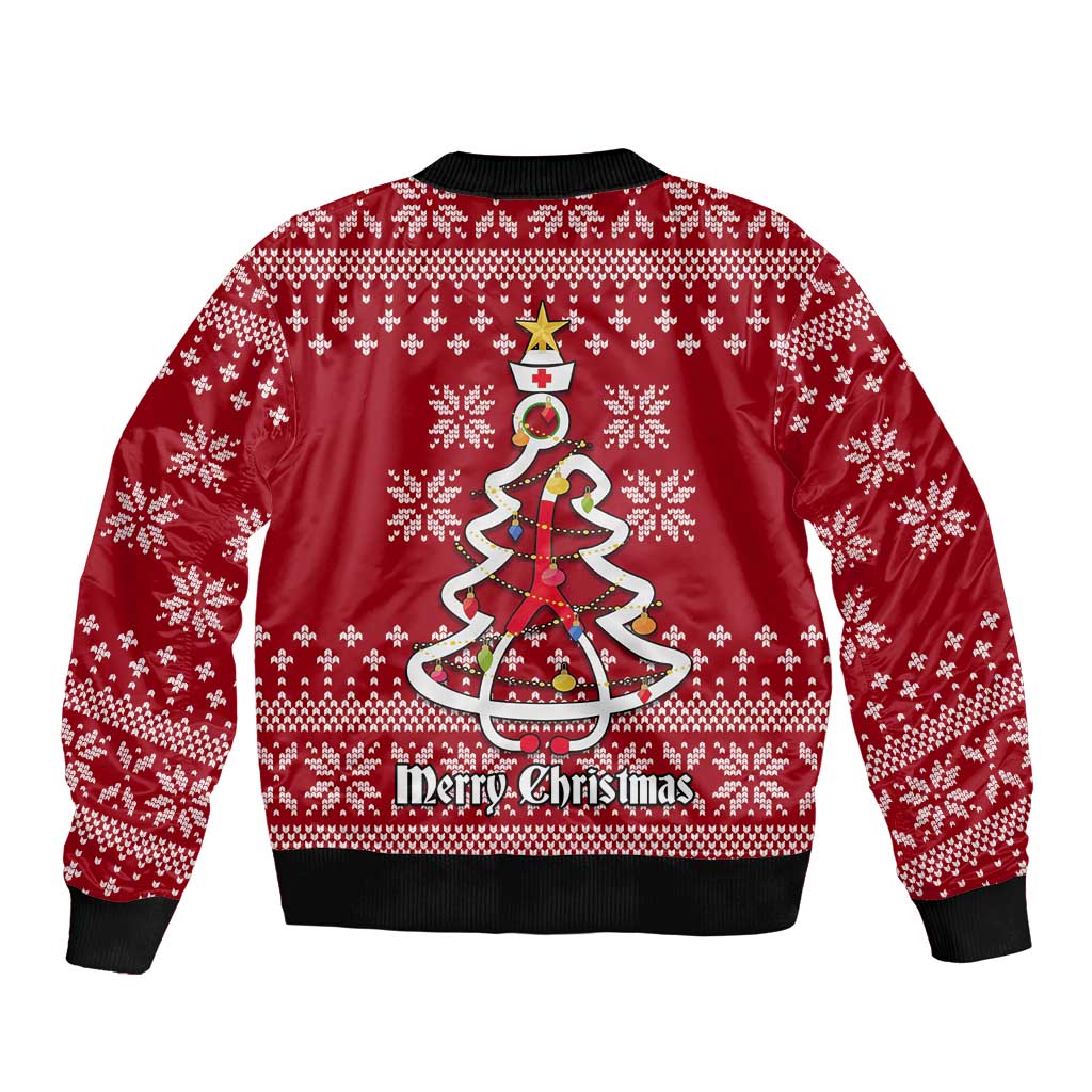 Nurse Merry Christmas Christmas Bomber Jacket Xmas Holiday Patterns - Wonder Print Shop