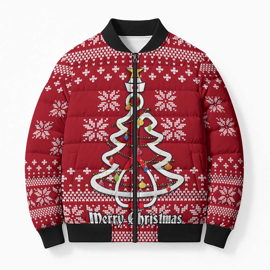 Nurse Merry Christmas Christmas Bomber Puffer Jacket Xmas Holiday Patterns - Wonder Print Shop