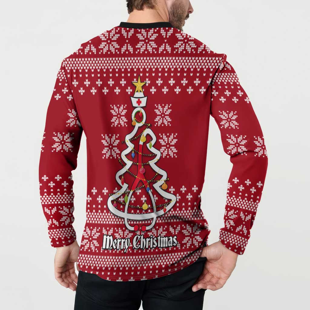 Nurse Merry Christmas Christmas Button Sweatshirt Xmas Holiday Patterns - Wonder Print Shop