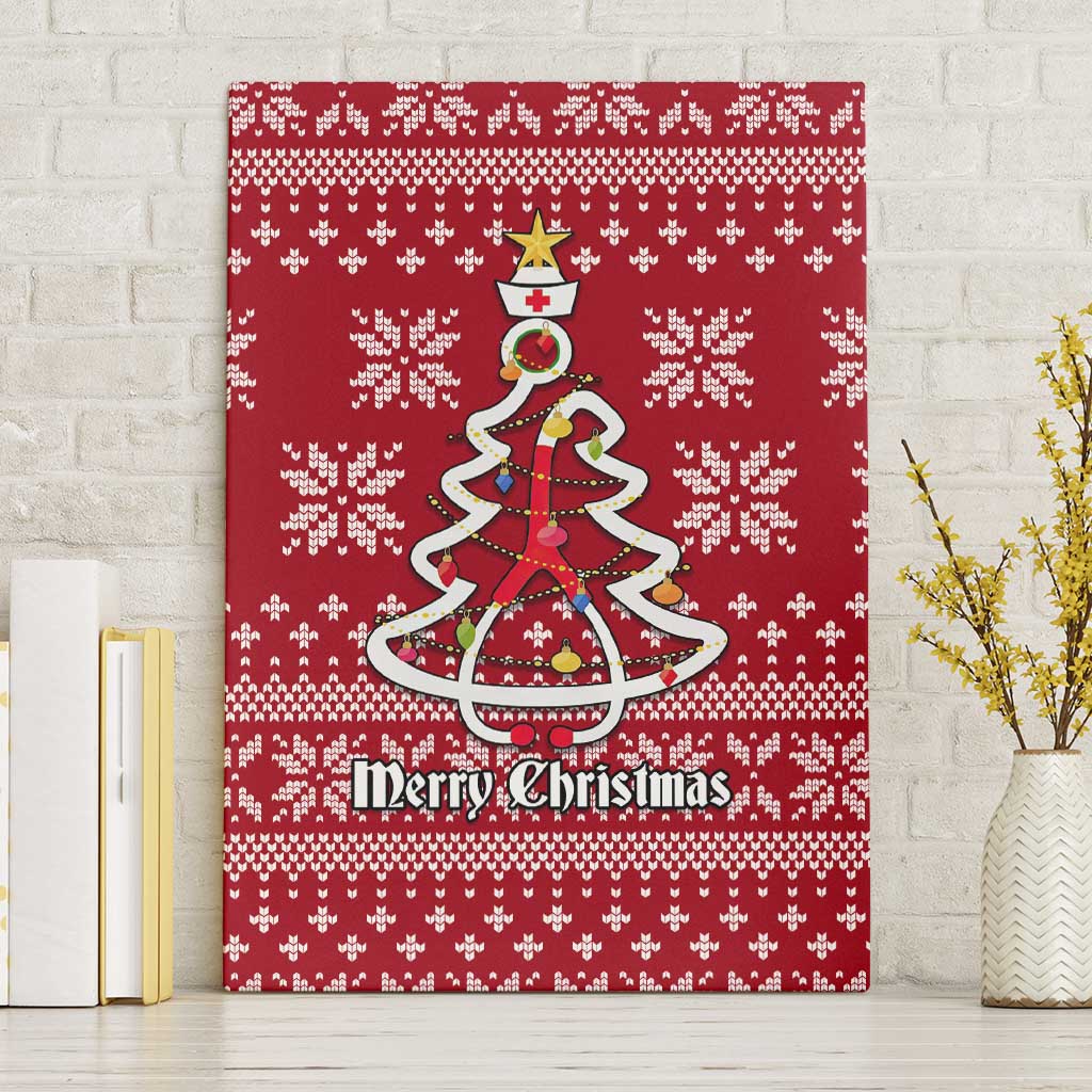 Nurse Merry Christmas Christmas Canvas Wall Art Xmas Holiday Patterns - Wonder Print Shop