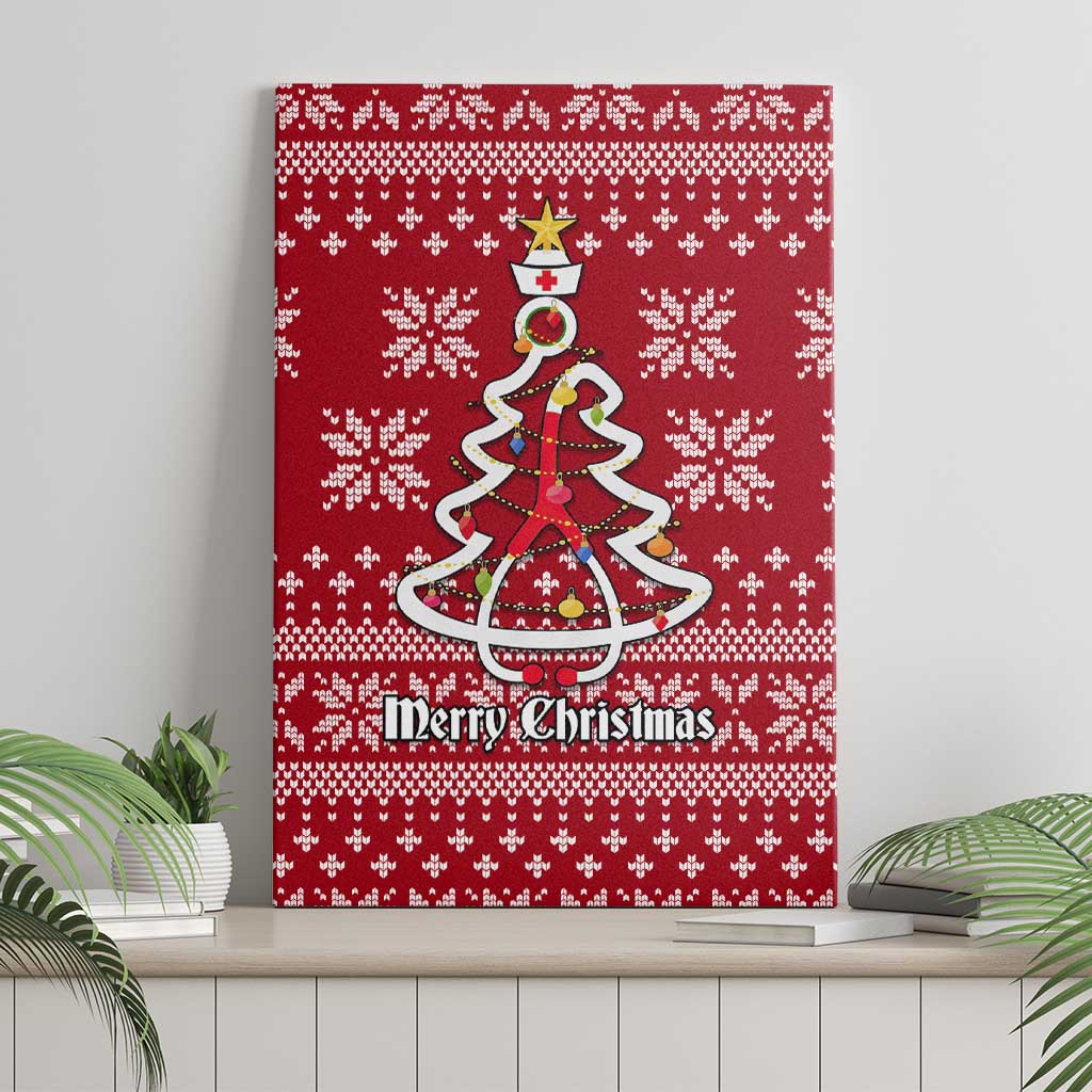 Nurse Merry Christmas Christmas Canvas Wall Art Xmas Holiday Patterns - Wonder Print Shop