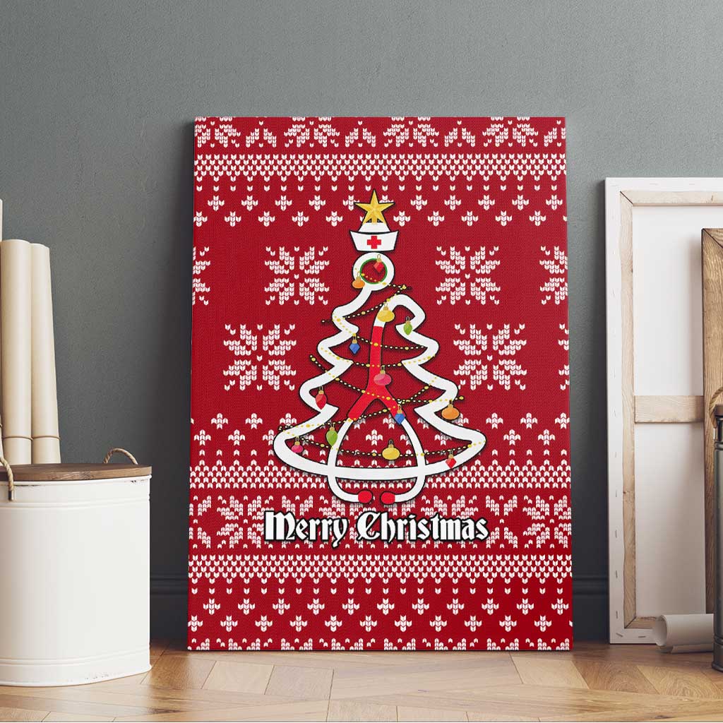 Nurse Merry Christmas Christmas Canvas Wall Art Xmas Holiday Patterns - Wonder Print Shop