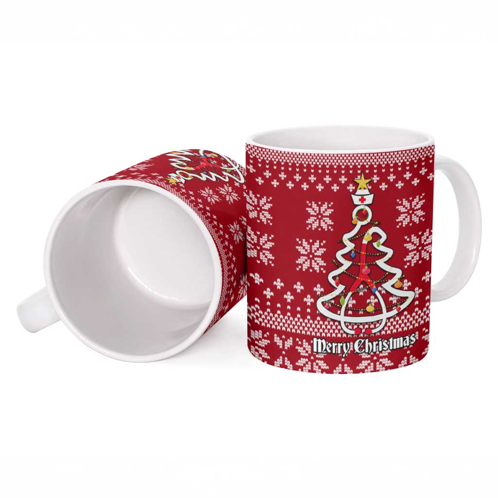 Nurse Merry Christmas Christmas Ceramic Mug Xmas Holiday Patterns - Wonder Print Shop