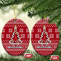 Nurse Merry Christmas Ceramic Ornament Xmas Holiday Patterns - Wonder Print Shop
