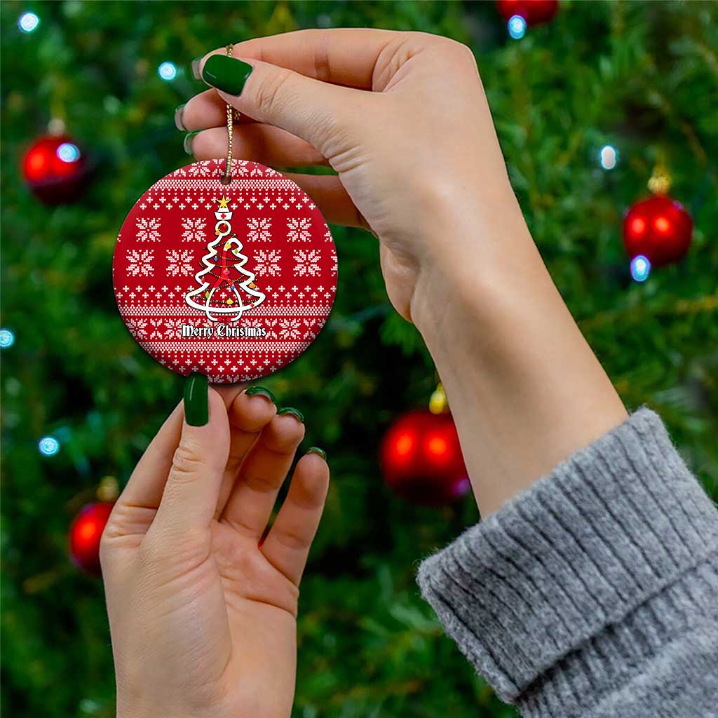 Nurse Merry Christmas Ceramic Ornament Xmas Holiday Patterns - Wonder Print Shop