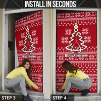 Nurse Merry Christmas Christmas Door Cover Xmas Holiday Patterns - Wonder Print Shop